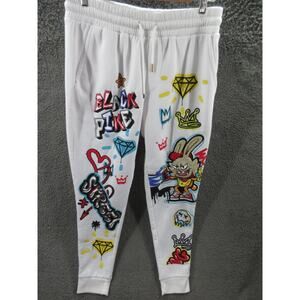 BLACK PIKE Graffiti Street Joggers Sweatpants Men's Sz Medium Cotton Poly Blend